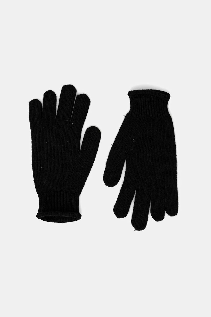 Sisley mănuși din amestec de lână culoarea negru, 122HMG001