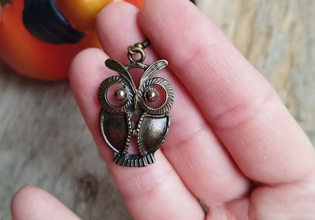 Buhuhuu - cercei bronz cu bufnite