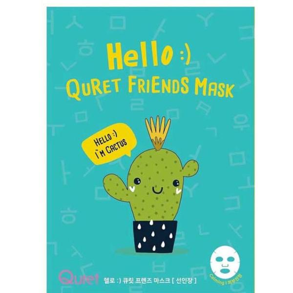 Masca de Fata Calmanta cu Extract de Cactus - Quret Hello :) Friends Mask - Cactus, 25 g