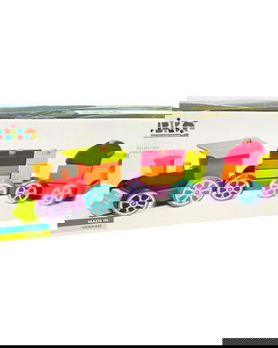 Jucarie din lemn: Trenulet Rainbow Express