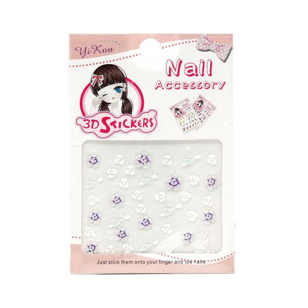 Sticker unghii, Global Fashion, 3D, Nail Accessory, ZP-47, Multicolor, 1 set