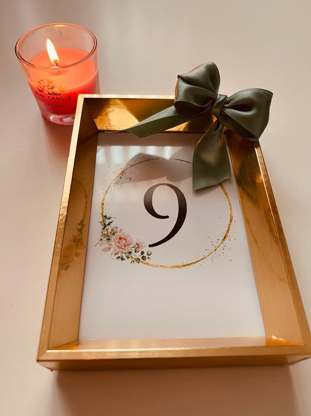 Număr de masă trandafiri design elegant floral pentru nuntă sau botez