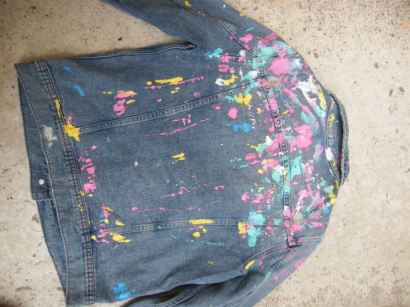 Nou-Mango-geaca denim  stropita