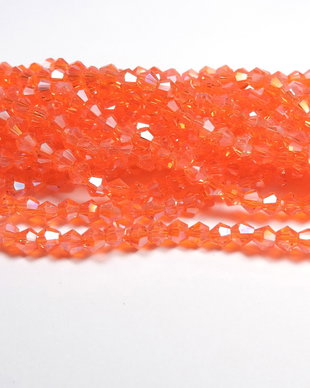 Cristale din sticla, biconice, 2 mm, transparente, AB, albastru inchis