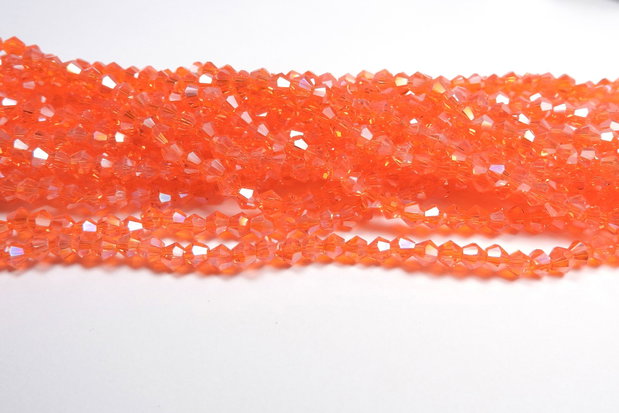 Cristale din sticla, biconice, 2 mm, transparente, AB, albastru inchis
