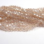 Cristale din sticla, biconice, 2 mm, transparente, AB, bej