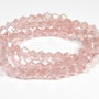 Cristale din sticla, biconice, 2 mm, transparente, AB, roz