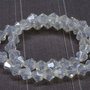 Cristale din sticla, biconice, lucioase, 2 mm, transparente