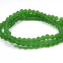 Cristale din sticla, biconice, frosted, 2 mm, verde inchis