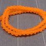 Cristale din sticla, biconice, frosted, 2 mm, rosu orange