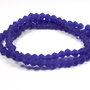 Cristale din sticla, biconice, frosted, 2 mm, safir