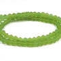Cristale din sticla, biconice, frosted, 2 mm, verzi