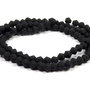 Cristale din sticla, biconice, frosted, 2 mm, negre