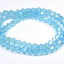 Cristale din sticla, biconice, transparente, AB, 2 mm, bleu