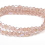 Cristale din sticla, biconice, transparente, AB, 2 mm, roz inchis