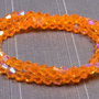 Cristale din sticla, biconice, transparente, AB, 2 mm, rosu orange