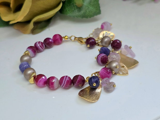 Bratara agat ,perle seashell si jad