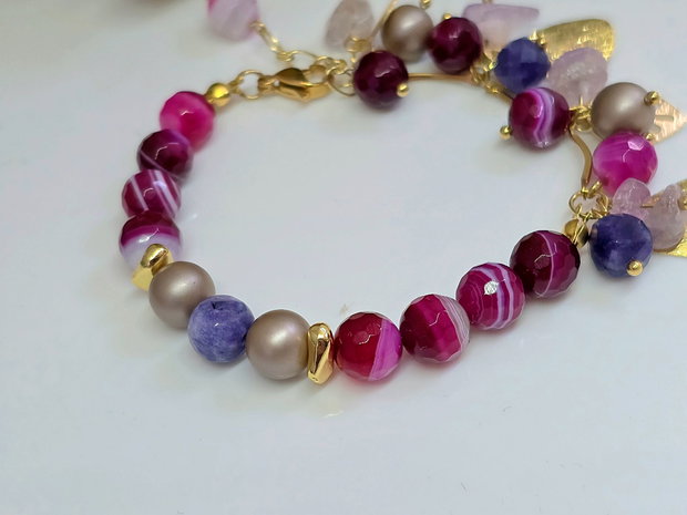 Bratara agat ,perle seashell si jad