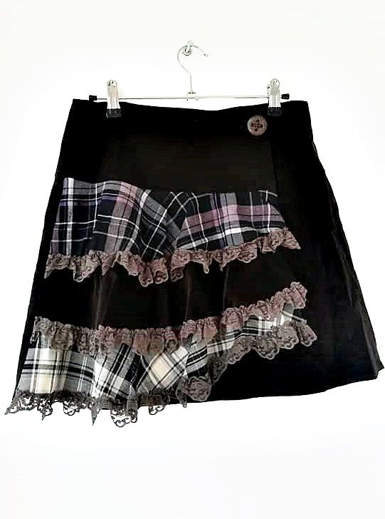 fusta velurata cu volanase parte peste parte , Cache Cache , 38