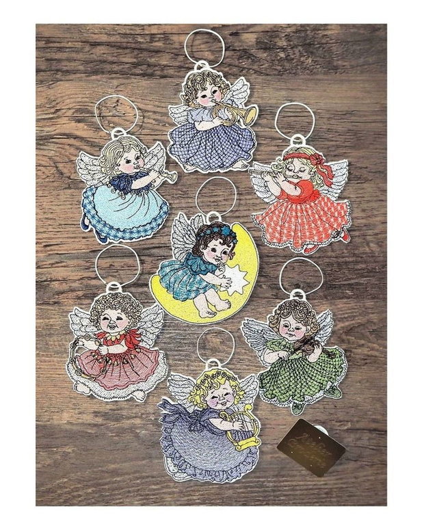 Set Decoratiuni Ingeri cu Istrumente Muzicale