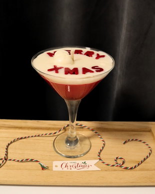 Xmas Martini -lumanare parfumata din ceara de soia