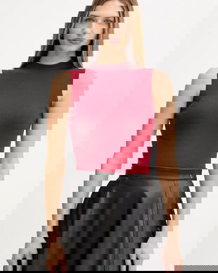 BOSS vestă culoarea negru, cu turtleneck, 50473237