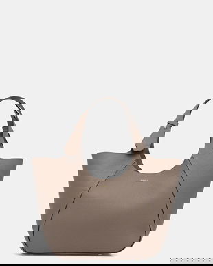 BOSS poșetă de piele culoarea maro, 50552117