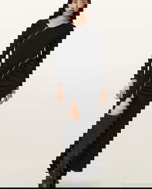 AllSaints rochie culoarea negru, maxi, mulată, W210DD