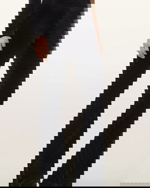 AllSaints pantaloni de catifea culoarea negru, high waist, W060TD