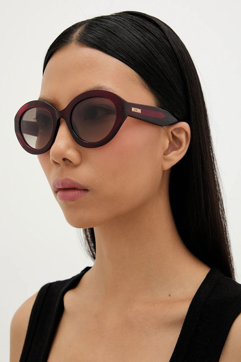 Moschino ochelari de soare culoarea bordo, MOS200/S