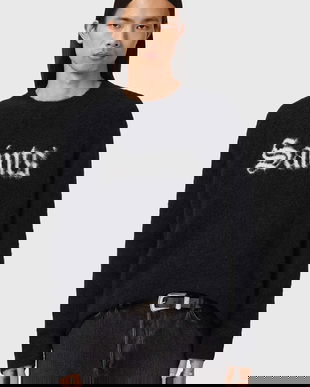 AllSaints pulover din amestec de lână culoarea negru, M053KD
