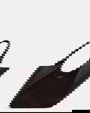 BOSS poșetă de piele culoarea maro, 50552138