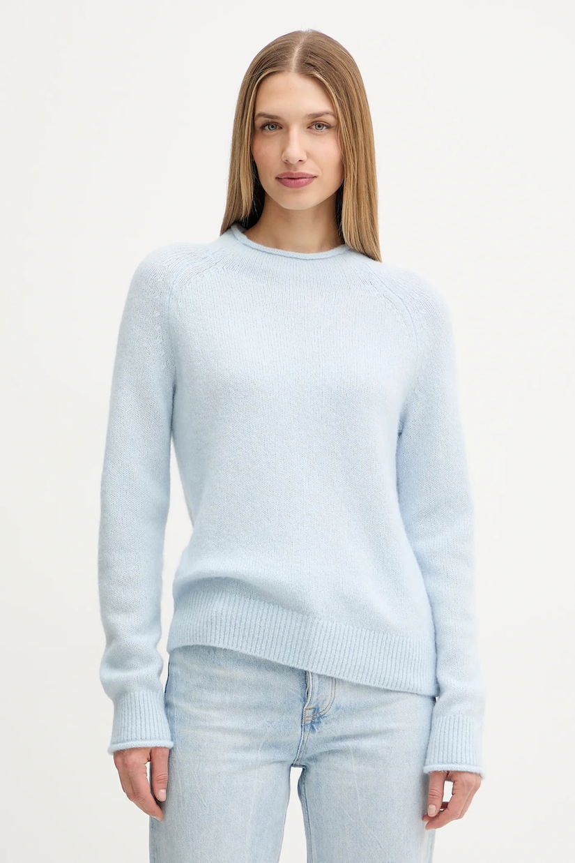 BOSS Orange pulover din amestec de lână light, cu turtleneck, 50548930