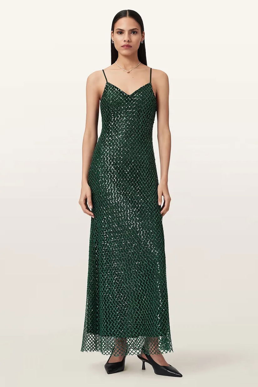 AllSaints rochie CHANTELLE culoarea negru, W062DB