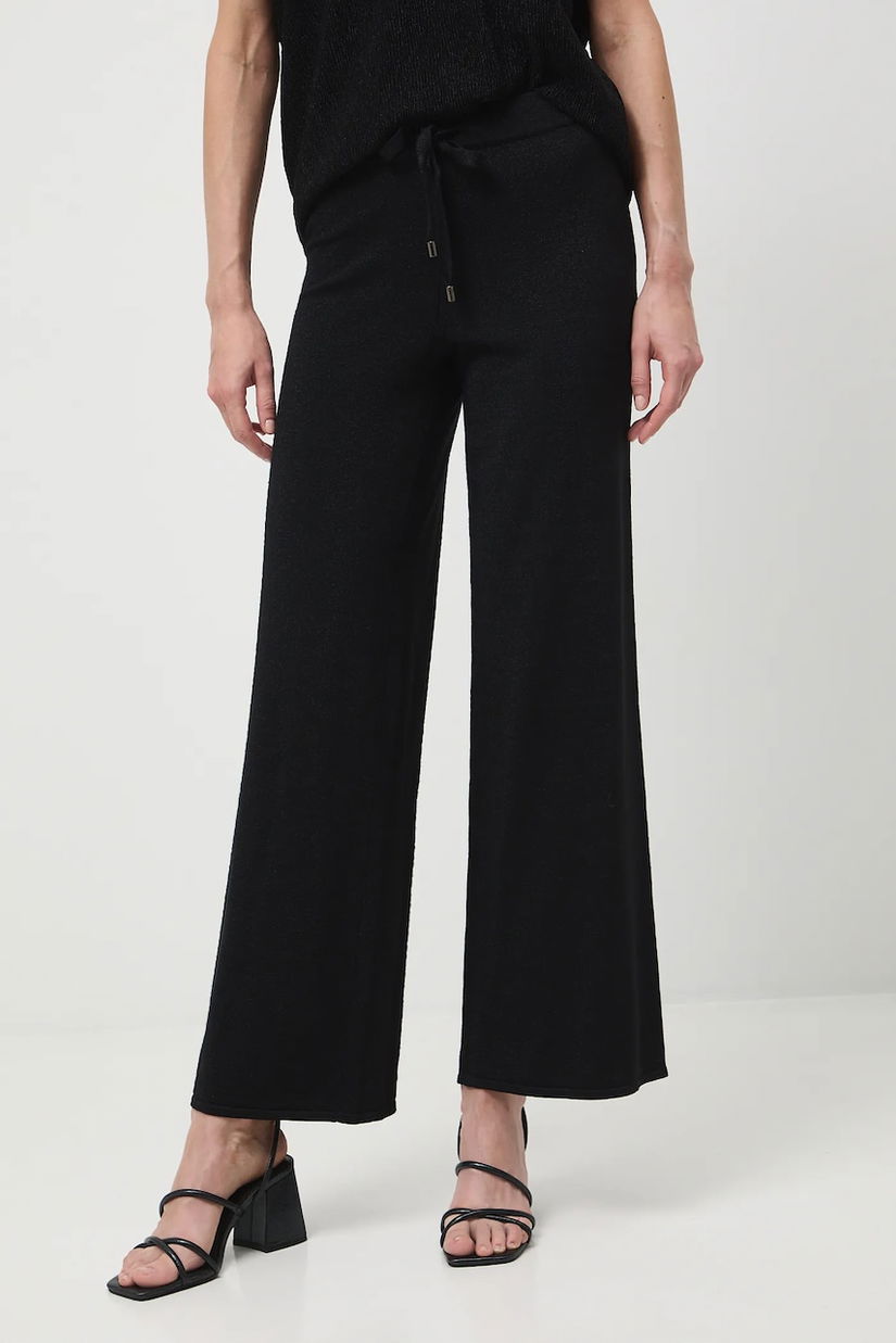 Medicine pantaloni culoarea negru, lat, medium waist