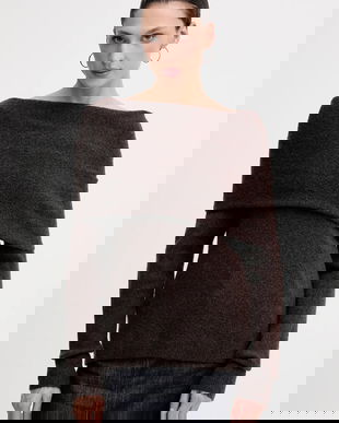 Hoss Intropia pulover din amestec de lână culoarea maro, 6382056