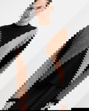 Barbour pulover din amestec de lână SABRINA culoarea negru, LKN1678