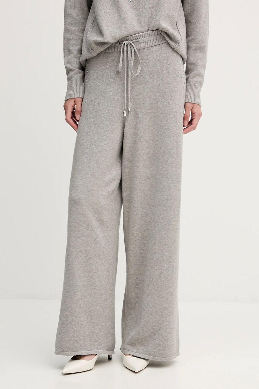 Joseph Ribkoff pantaloni de trening culoarea gri, cu imprimeu, 254945