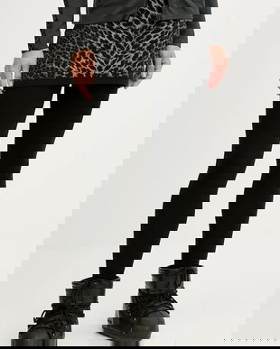 Newland leggins sport LADY SKIRT LEGGINGS culoarea negru, cu imprimeu, N46739.167