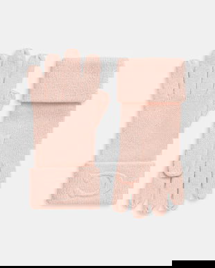 Coach mănuși cu lână culoarea portocaliu, 29CCM98