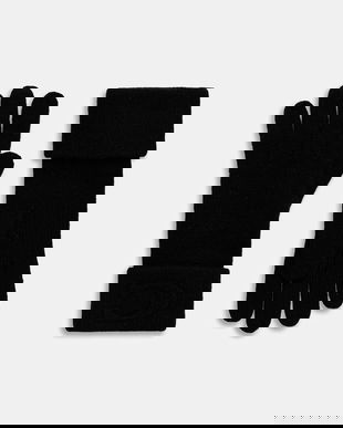 Coach mănuși cu lână culoarea negru, 29CCM98