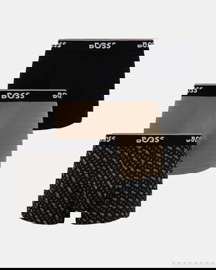 BOSS boxeri 3-pack culoarea negru, 50554443