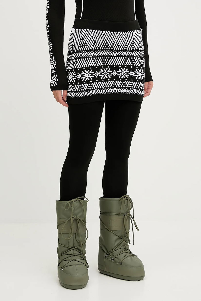 Newland leggins sport LADY SKIRT LEGGINGS culoarea negru, cu imprimeu, N46722.108