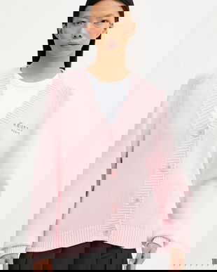 Kenzo cardigan din amestec de lână culoarea roz, FF62CA7143LA