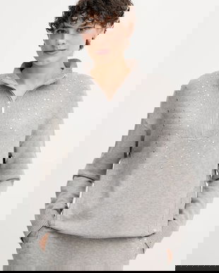 Joseph Ribkoff pulover culoarea gri, cu turtleneck, 254933