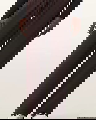 AllSaints pantaloni de trening din bumbac culoarea maro, uni, M032TD