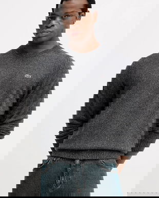 Lacoste pulover din amestec de lână culoarea gri, AH5173