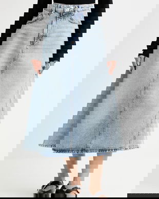 Marc O'Polo fustă jeans midi, evazați, 5000007233