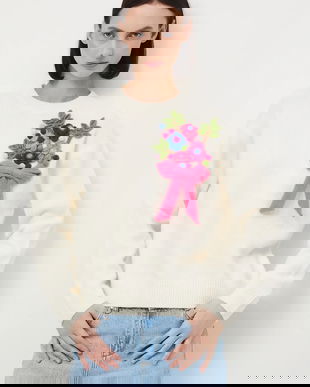 Medicine pulover din amestec de lana culoarea bej