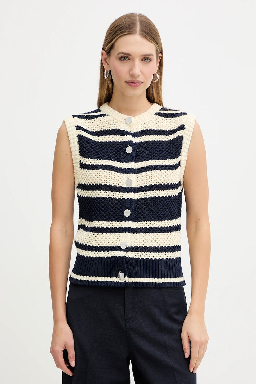 MAX&Co. vestă din amestec de lână culoarea bej, 2526356044200